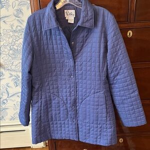 Lilly Pulitzer Women's Blue Quilted Pea Coat